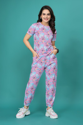 DreamBe Women Printed Multicolor Top & Pyjama Set