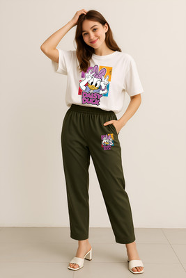 My Swag Women Printed Green Top & Pyjama Set