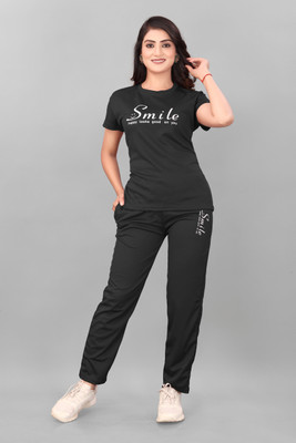 s23 Women Self Design, Printed Grey Night Suit Set