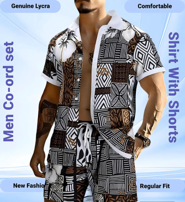 cottonkurtis Men Printed Multicolor Night Suit Set
