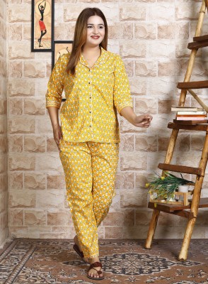 jaipzz apparels Women Printed Multicolor Shirt & Pyjama set