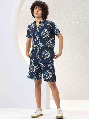 MUMIN Men Ombre/Dyed Multicolor Shirt & Pyjama set