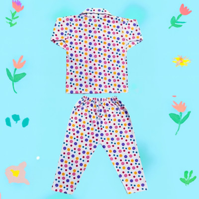 MW PRINTS Baby Boys & Baby Girls Printed Multicolor Night Suit Set