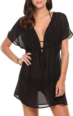 DADDY COME Women Solid Black Night Suit Set