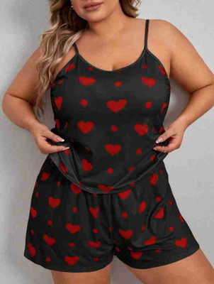 DIVYASTRI FASHION Women Printed Black Top & Shorts Set