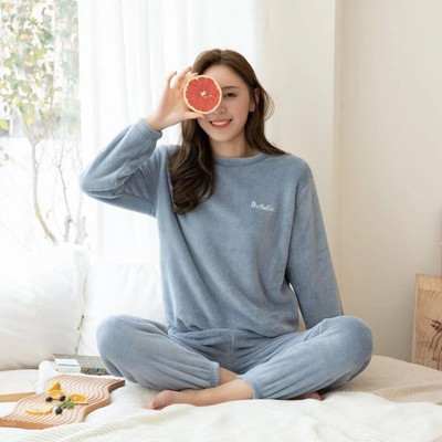 BLUELOCK Women Solid Blue Night Suit Set