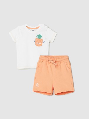 MAX Baby Boys Printed Multicolor Top & Shorts Set