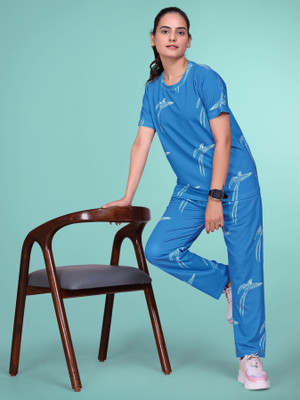 HouseOfCommon Women Nightdress(Blue)