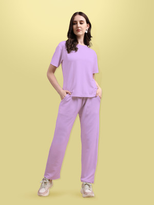 Kashikey creation Women Solid Purple Top & Pyjama Set