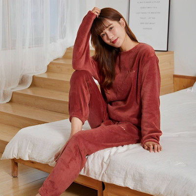 PKF Girls Self Design Red Night Suit Set