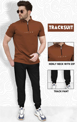 TRIPR Men Solid Multicolor Night Suit Set