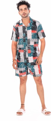 HARPITA Men Printed Multicolor Night Suit Set