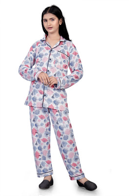 jungle herbs Girls Printed Multicolor Shirt & Pyjama set