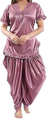 AIRGEAR Women Solid Multicolor Top & Pyjama Set