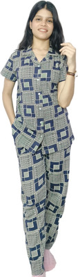 Dimowear Girls Printed Multicolor Night Suit Set