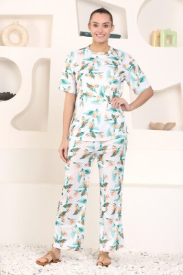 Zicada Women Printed Multicolor Top & Pyjama Set