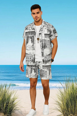 LG FASHION Men Printed Multicolor Night Suit Set