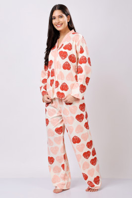 Belvik Women Printed Multicolor Top & Pyjama Set