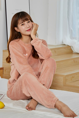PKF Women Printed Beige Night Suit Set
