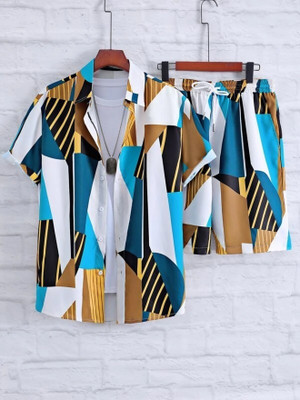 LG Creation Men Printed Yellow Night Suit Set