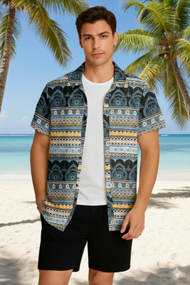 GLORI STAR Men Printed Multicolor Night Suit Set