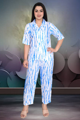AKSHA CREATION Women Ombre/Dyed Multicolor Night Suit Set