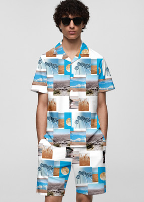 HouseOfCommon Men Printed Multicolor Night Suit Set