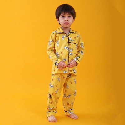 Jam & Sugar Boys Printed Multicolor Night Suit Set