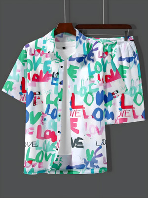 Devarth Trends Men Printed Green Night Suit Set