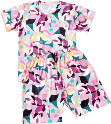 SANTENTERPRISE Women Printed Multicolor Night Suit Set