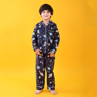 Jam & Sugar Boys Printed Multicolor Night Suit Set