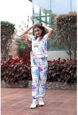 HouseOfCommon Women Printed Multicolor Top & Pyjama Set