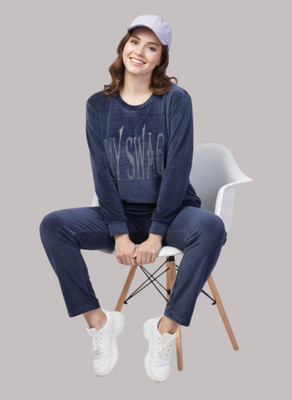 My Swag Women Solid Blue Night Suit Set