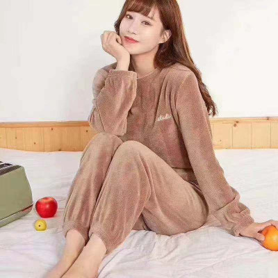 PKF Women Solid Brown Night Suit Set