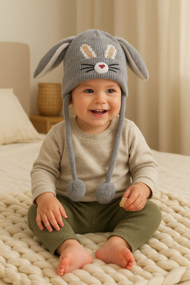 foxyfox Girls Solid Grey Night Suit Set
