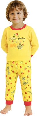 Luay Baby Boys & Baby Girls Printed Green Night Suit Set