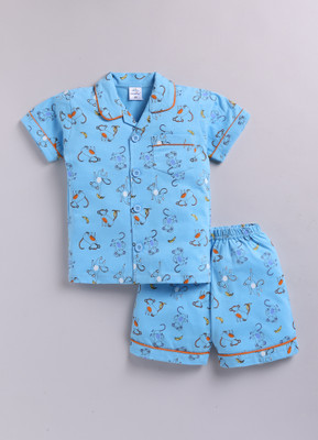 GEMINI LABEL Boys Printed Multicolor Night Suit Set