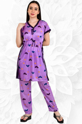 OneTip Women Printed Multicolor Shirt & Pyjama set
