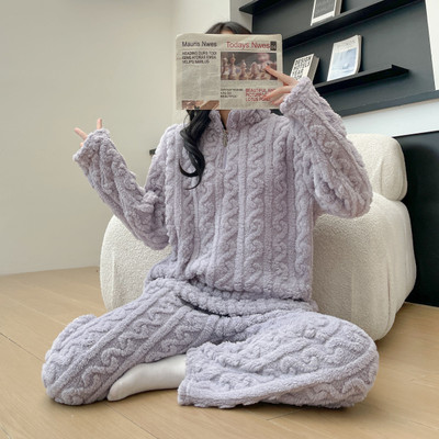Lugo Women Self Design Purple Night Suit Set