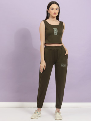 RIGO Women Crop Top Pant Set