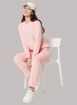 My Swag Women Solid Pink Night Suit Set
