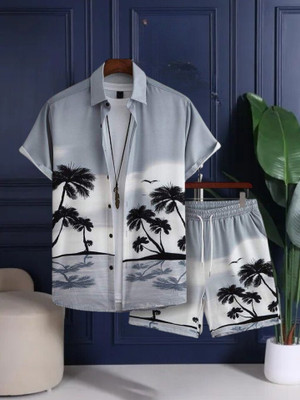 DapperMan Men Printed Multicolor Night Suit Set