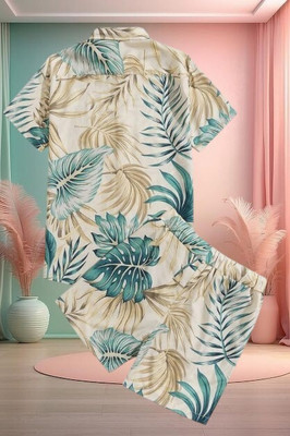 7starenterprise7 Men Printed Multicolor Night Suit Set