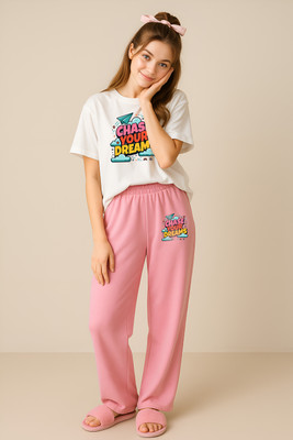 My Swag Women Printed Pink Top & Pyjama Set