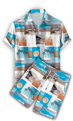 HEMAS LIFESTYLE Men Graphic Print Multicolor Night Suit Set