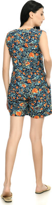 ShopGlobal Women Floral Print Multicolor Top & Shorts Set