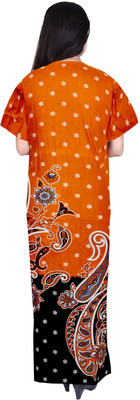AakarShana Women Nightdress(Yellow)