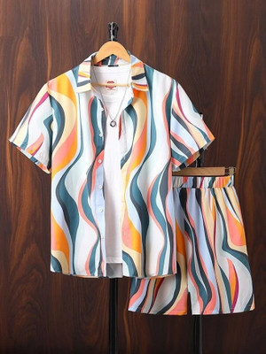 LG Creation Men Printed Multicolor Night Suit Set