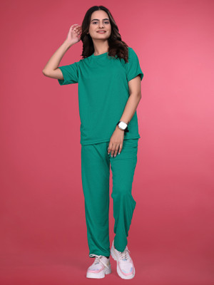 SAKARMAA Solid Women Track Suit