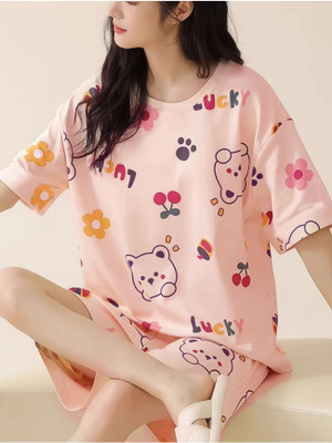 Zipox Women Solid Pink, Red Top & Shorts Set
